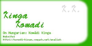 kinga komadi business card